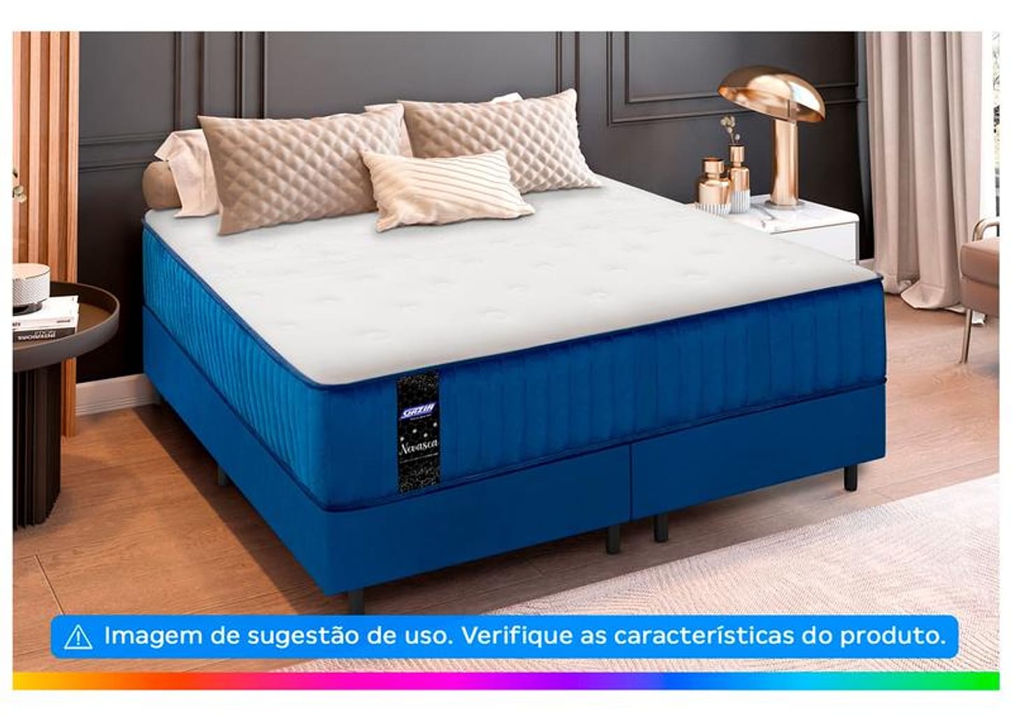 Colchão King Umaflex de Mola 33x193x203cm Nevasca