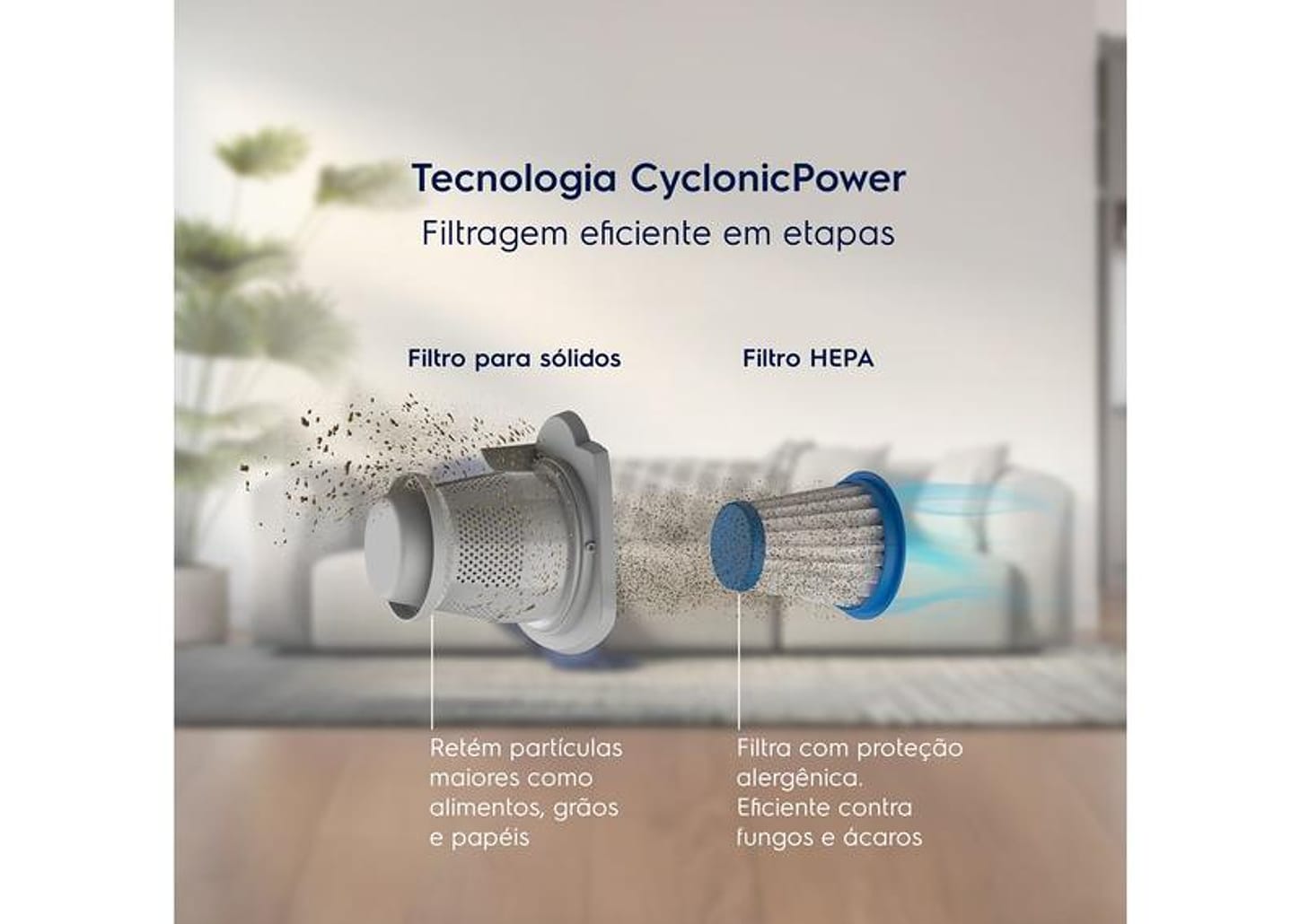 Aspirador de Pó 2 em 1 Electrolux com Filtro HEPA 1500W Cyclonic Power STK16 Cinza