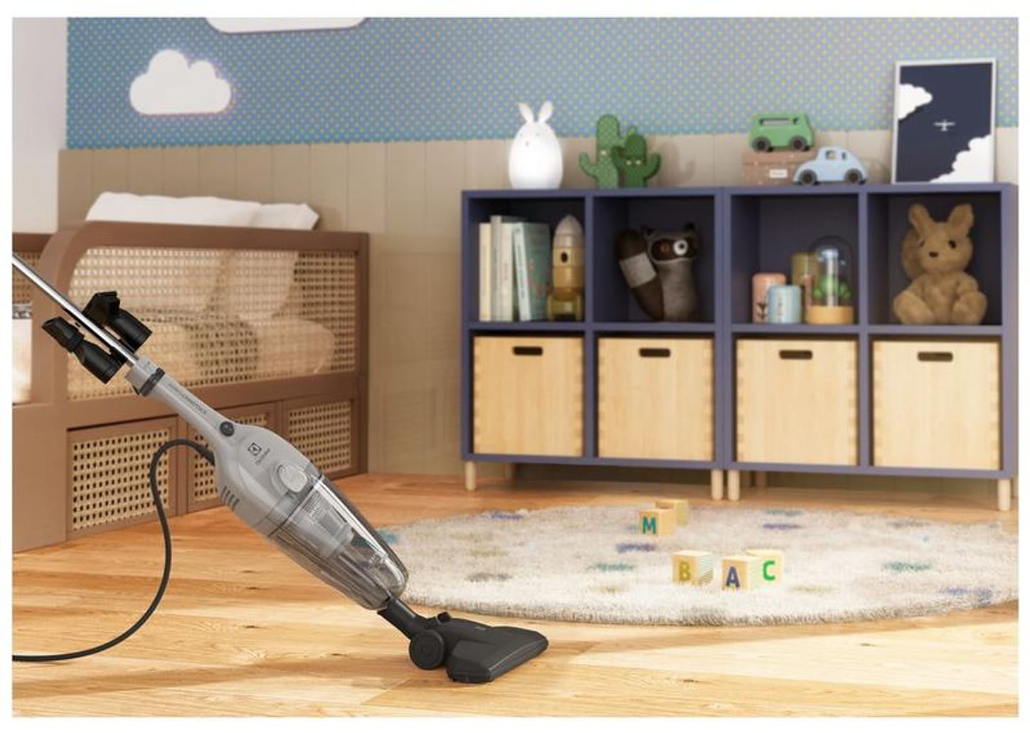 Aspirador de Pó 2 em 1 Electrolux com Filtro HEPA 1500W Cyclonic Power STK16 Cinza