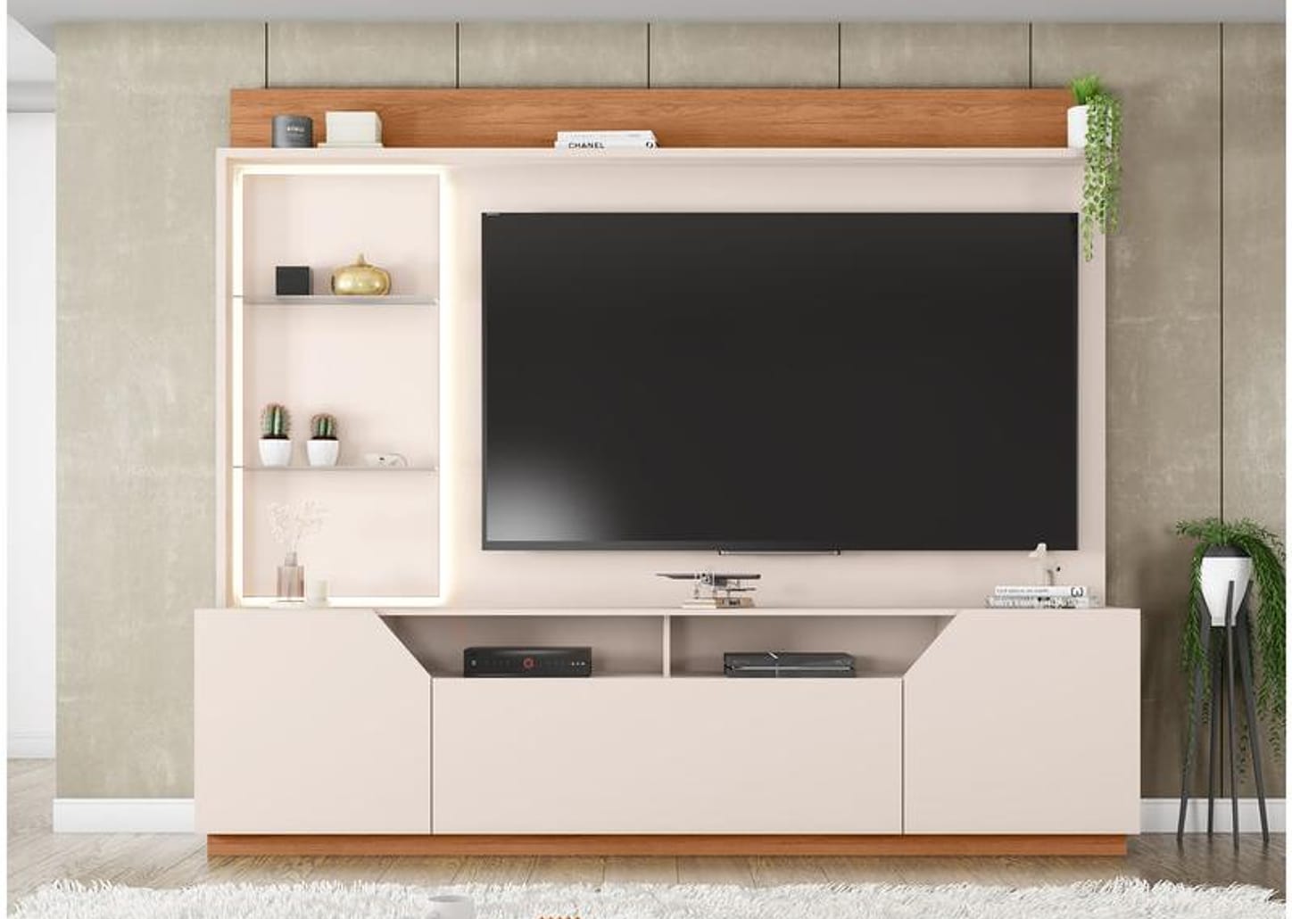 Estante Home para TV até 65” 2 Portas Caemmun Vesper