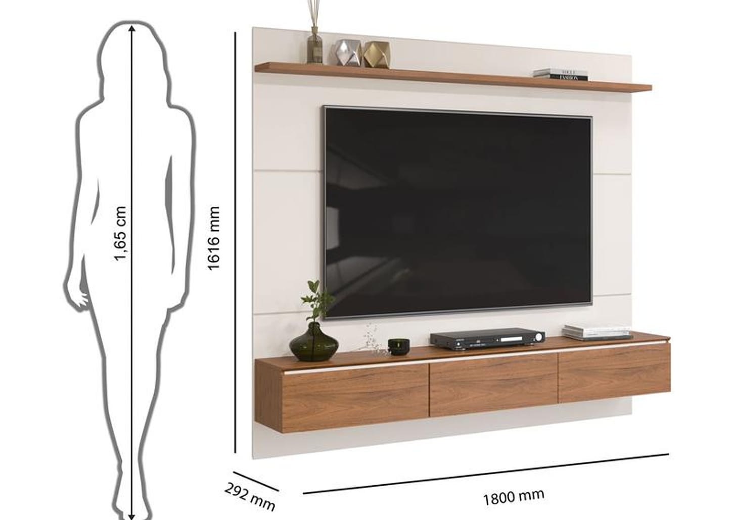 Painel para TV até 65" DJ Móveis Mateo