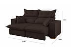 Sofá 3 Lugares Retrátil Reclinável Suede Parma JW Estofados