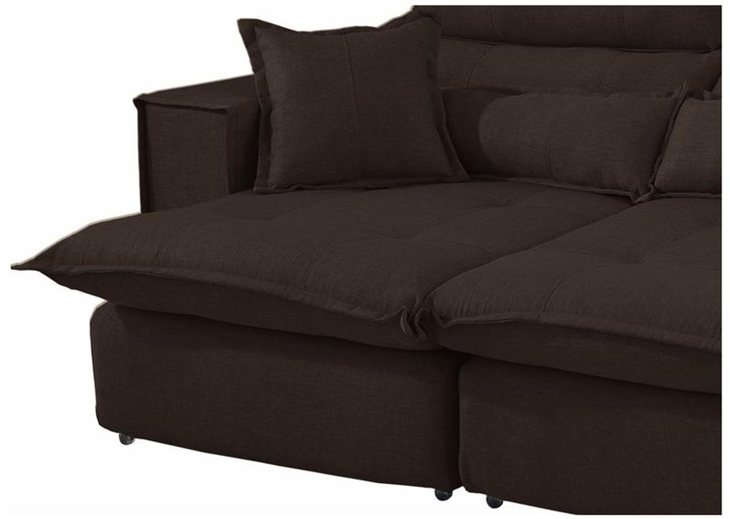 Sofá 3 Lugares Retrátil Reclinável Suede Parma JW Estofados