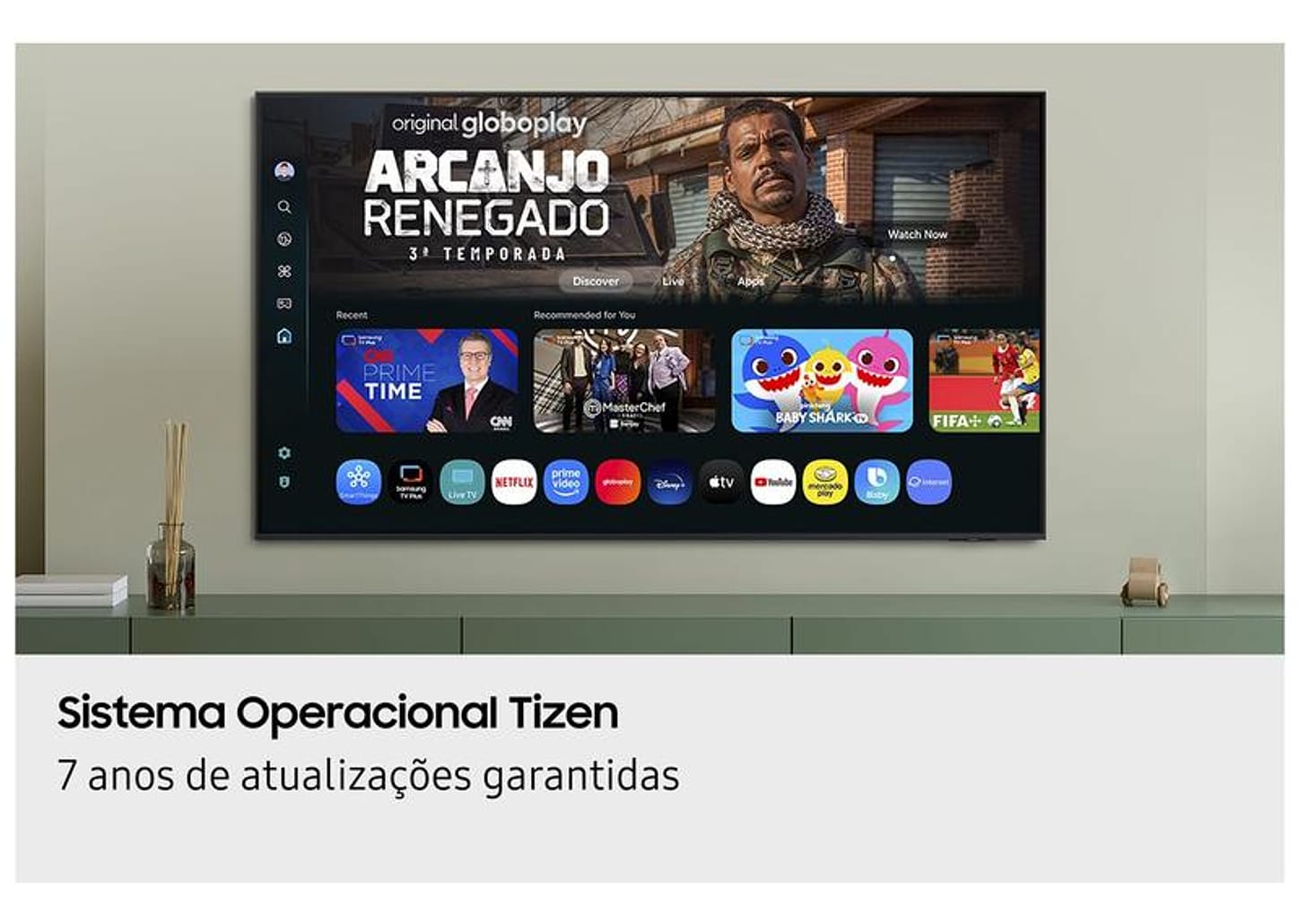 Smart TV 50" Samsung UHD 4K Crystal UHD U8600F UN50U8600FGXZD Tizen Crystal 4K Bixby e Alexa 3 HDMI