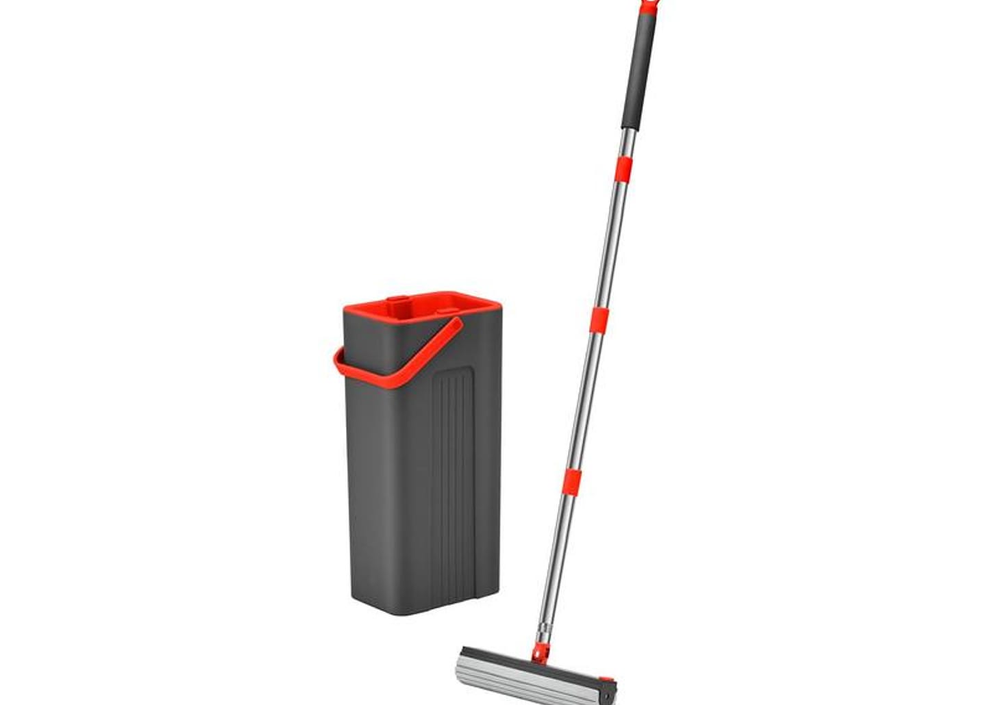 Mop Esponja Pro Powermaid Cinza e Vermelho