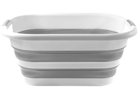 Cesto Organizador Oval 26L Branco e Cinza Powermaid 126033809165