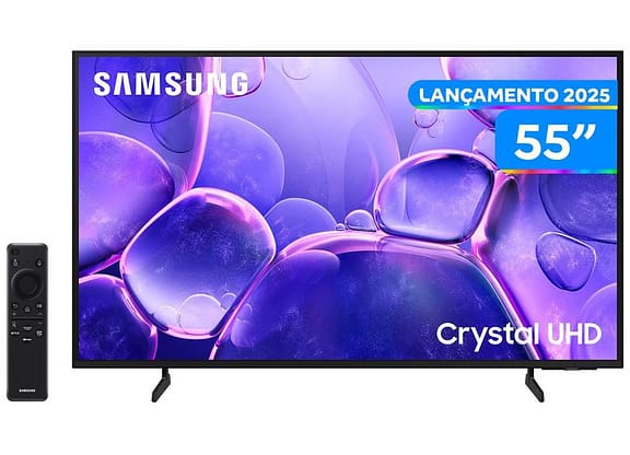 Smart TV 55" Samsung 4K UHD Crystal UHD UN55U8600FGXZD Tizen Bixby 3 HDMI