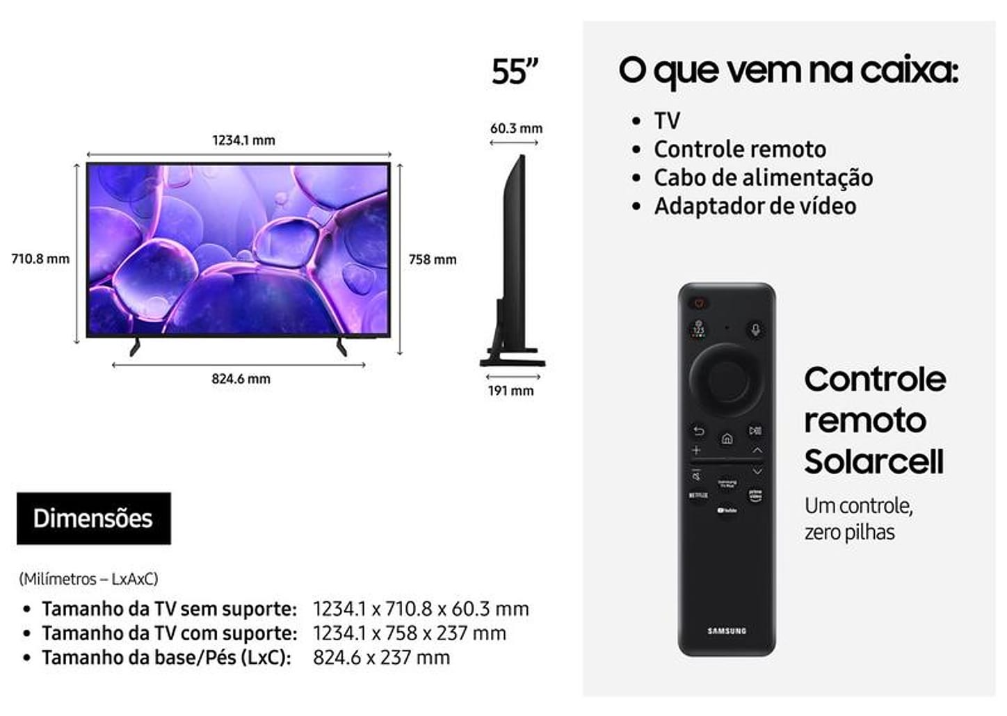 Smart TV 55" Samsung 4K UHD Crystal UHD UN55U8600FGXZD Tizen Bixby 3 HDMI