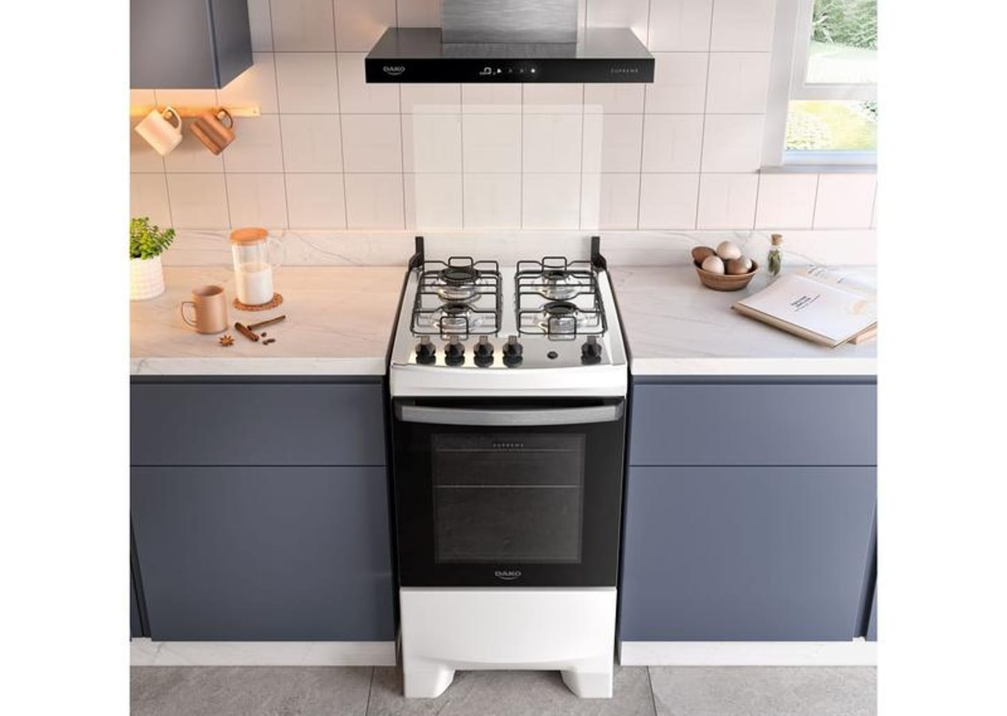 Fogão 4 Bocas Dako Branco Supreme