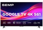 Smart TV 50" Semp 4K UHD LED S61 Google TV AiPQ Pro Google Assistente 3 HDMI