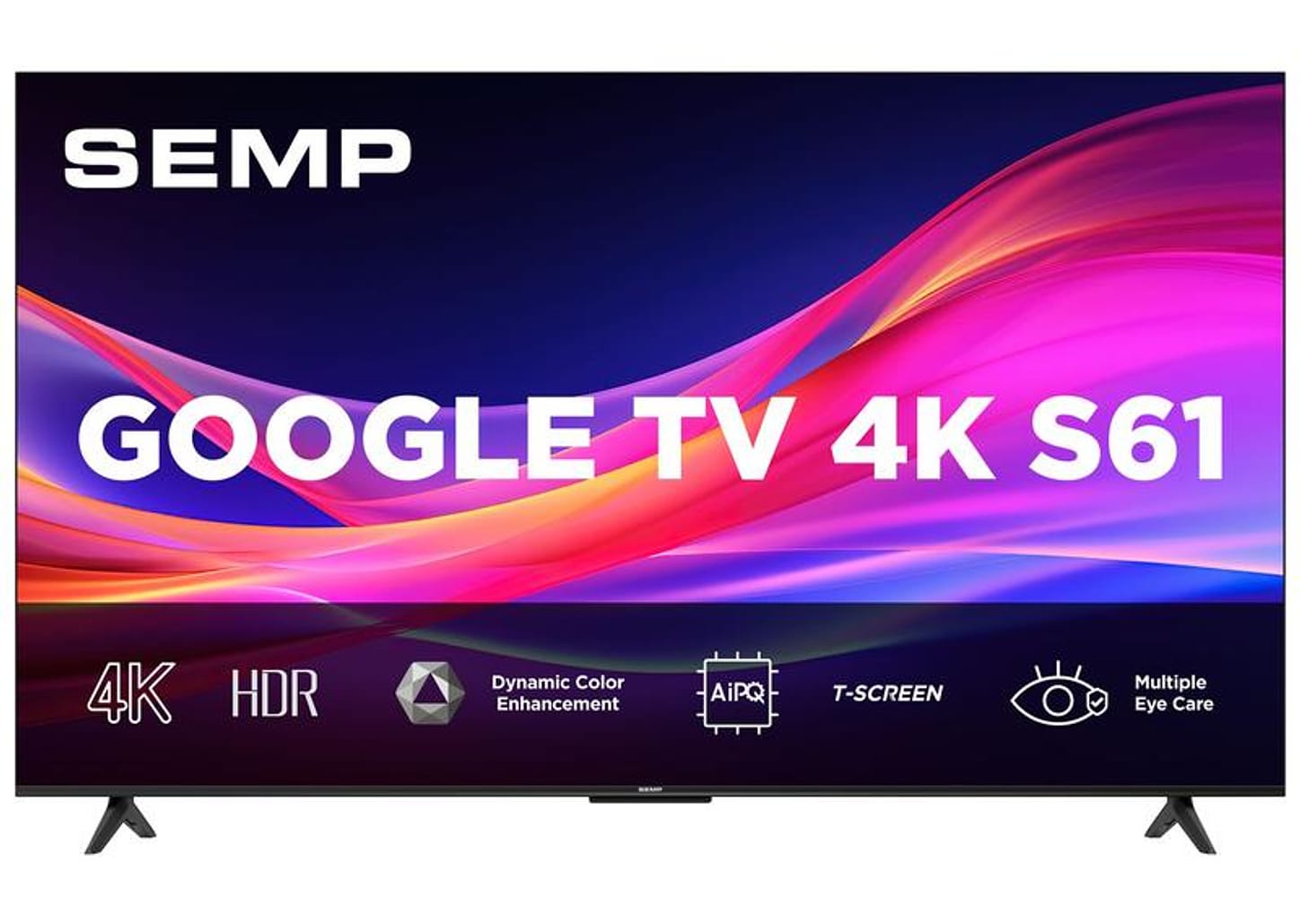Smart TV 50" Semp 4K UHD LED S61 Google TV AiPQ Pro Google Assistente 3 HDMI