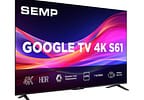 Smart TV 50" Semp 4K UHD LED S61 Google TV AiPQ Pro Google Assistente 3 HDMI