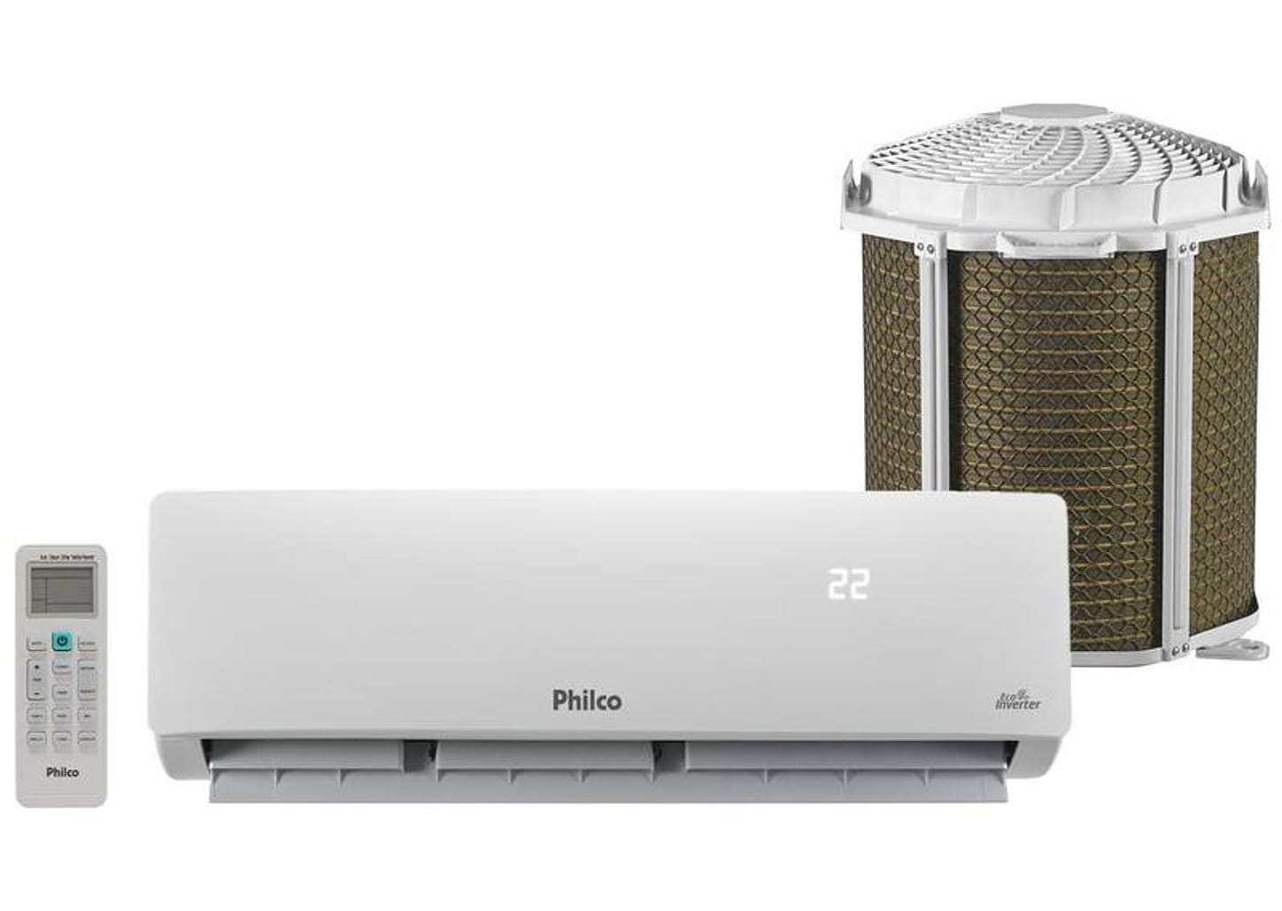 Ar-condicionado Split 12.000 BTUs Philco Eco Inverter Quente e Frio PAC12QC