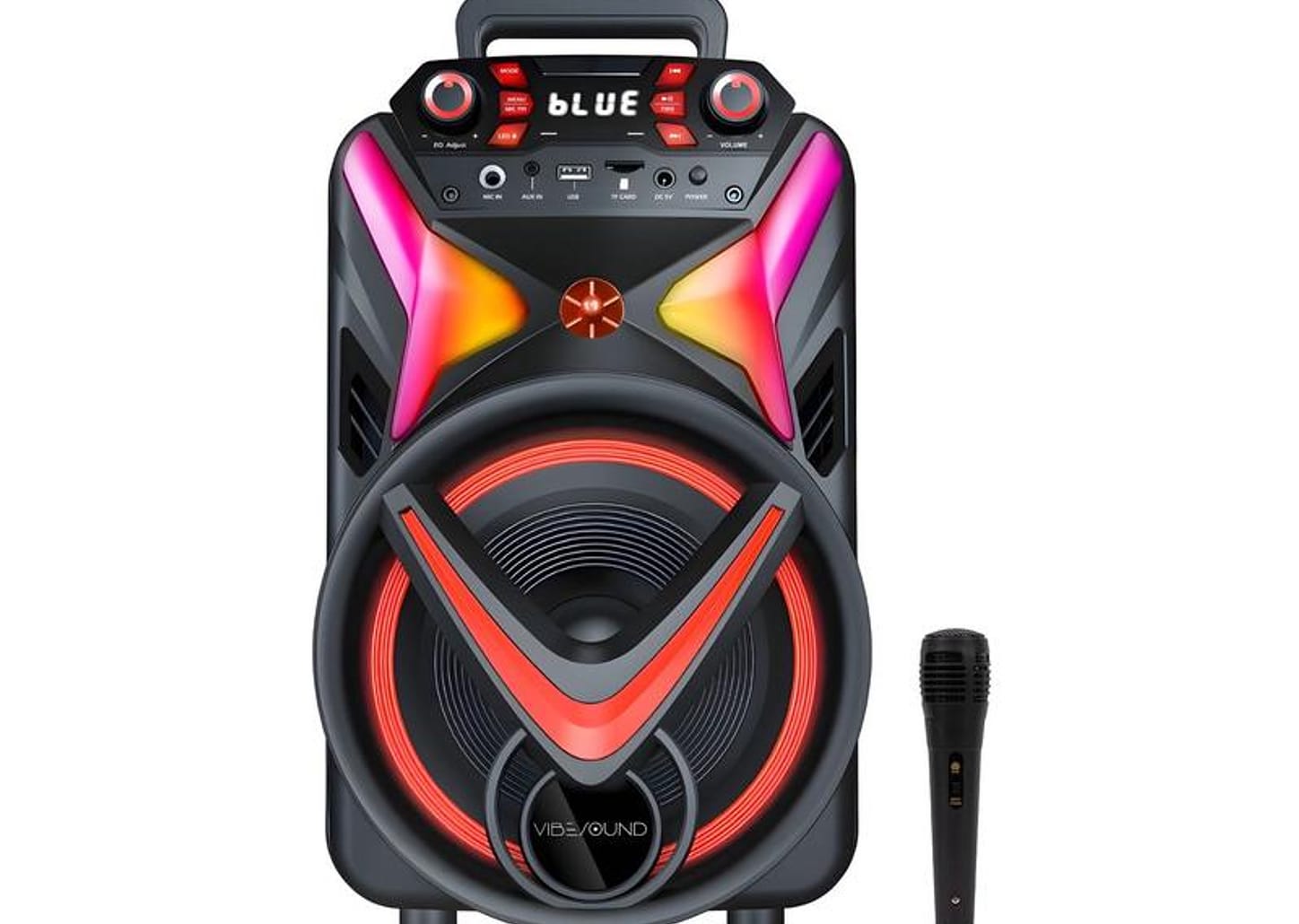 Caixa de Som Amplificada Bluetooth Vivensis Vibe Sound V8 Power 340W USB