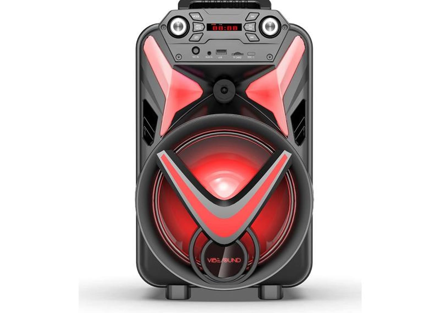 Caixa de Som Amplificada Bluetooth Vivensis Vibe Sound V8 Power 340W USB