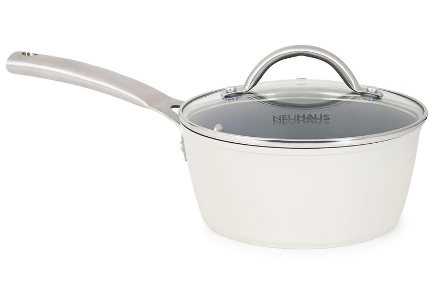 Jogo de Panelas Neuhaus Revestimento Cerâmico de Alumínio Forjado Off White Fundo Triplo 8 Peças Ceramic Prime