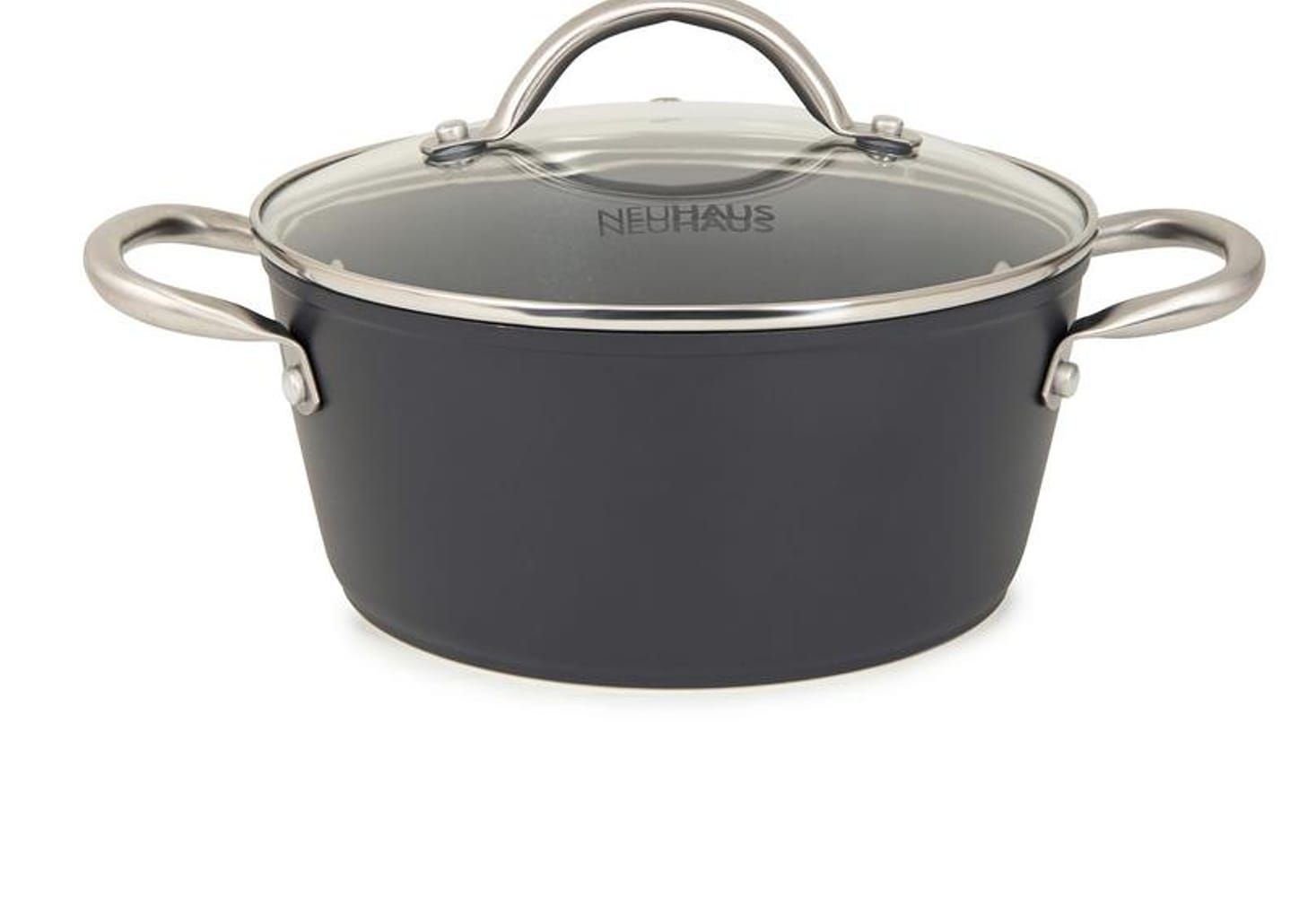 Jogo de Panelas Neuhaus Revestimento Cerâmico de Alumínio Forjado Preto Fundo Triplo 8 Peças Ceramic Prime