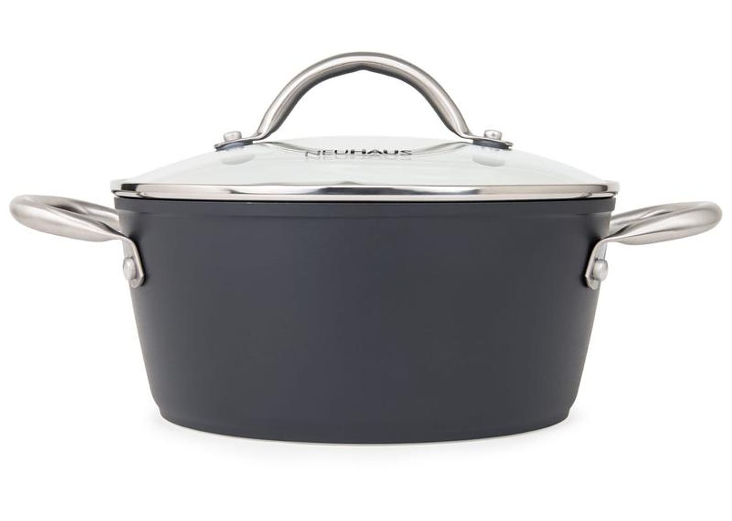 Jogo de Panelas Neuhaus Revestimento Cerâmico de Alumínio Forjado Preto Fundo Triplo 8 Peças Ceramic Prime