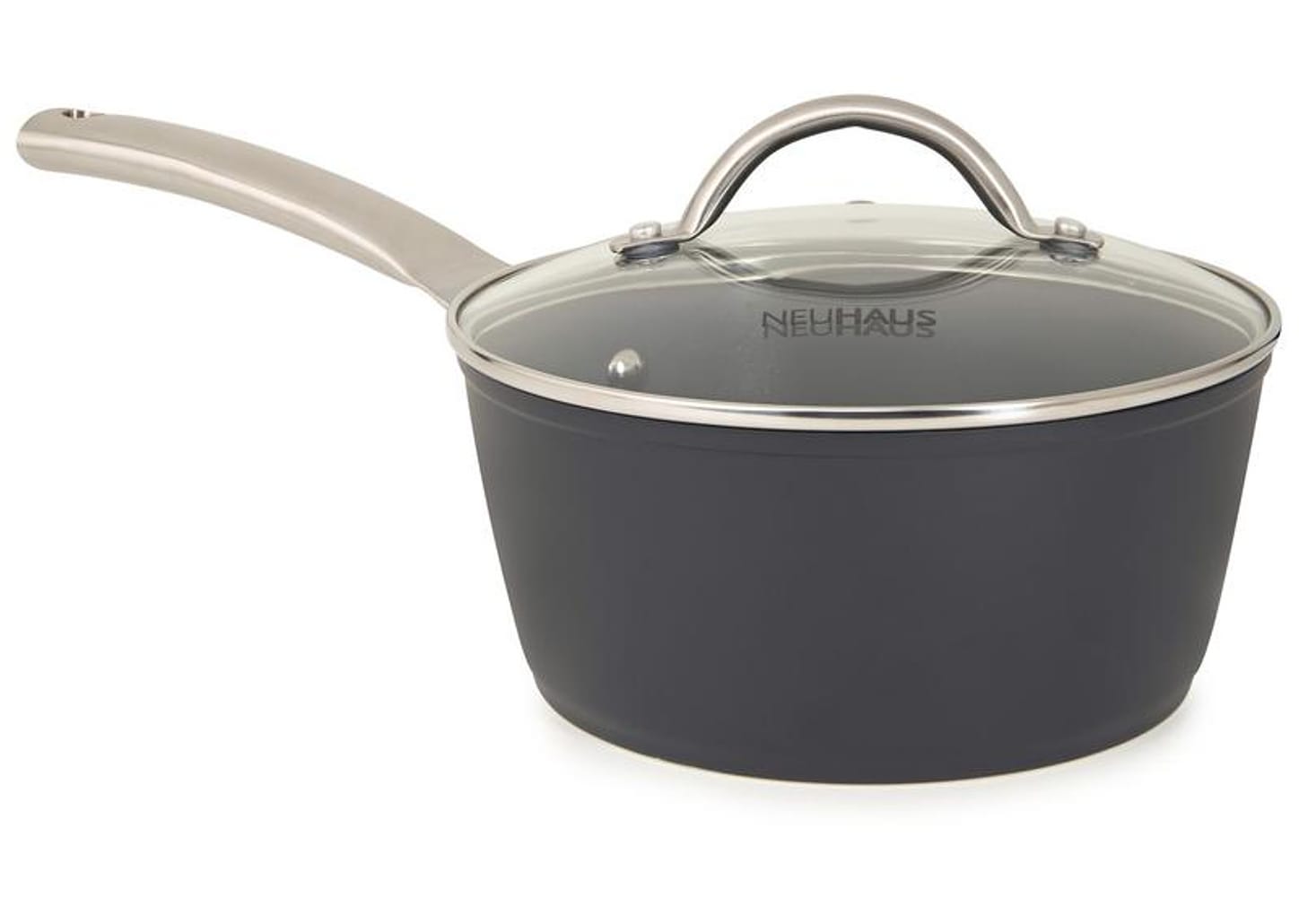 Jogo de Panelas Neuhaus Revestimento Cerâmico de Alumínio Forjado Preto Fundo Triplo 8 Peças Ceramic Prime