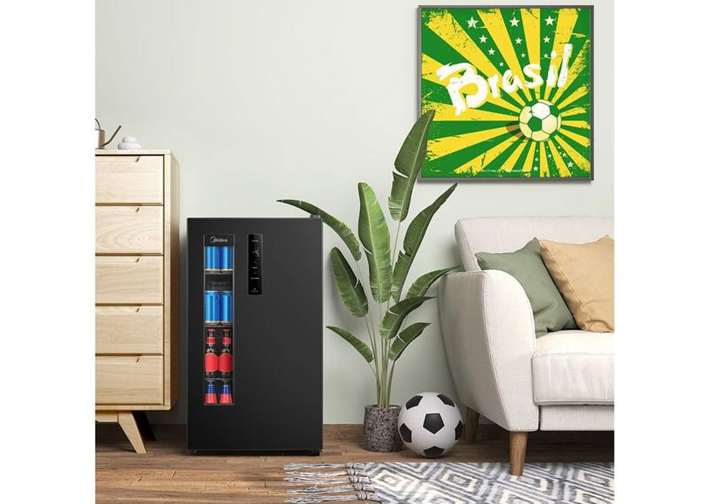 Cervejeira Midea MDRX150FGGDX02 Vertical Preta 82L Frost Free