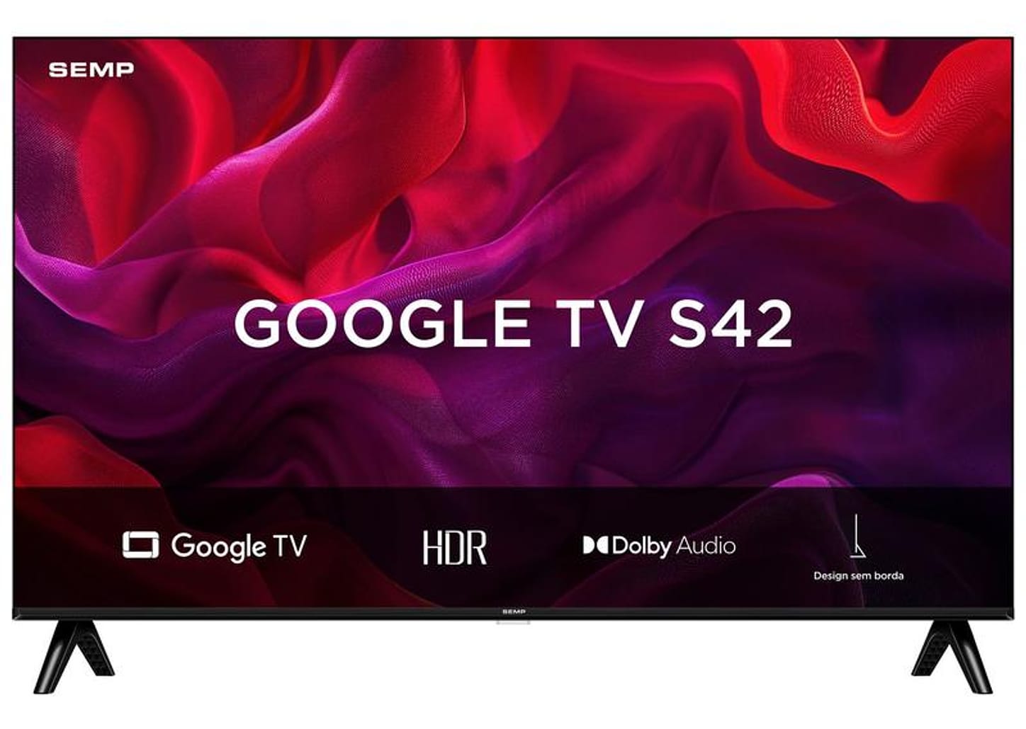 Smart TV 43" Full HD LED Semp S42 Google TV 2 HDMI