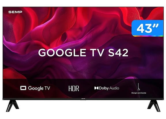 Smart TV 43" Full HD LED Semp S42 Google TV 2 HDMI