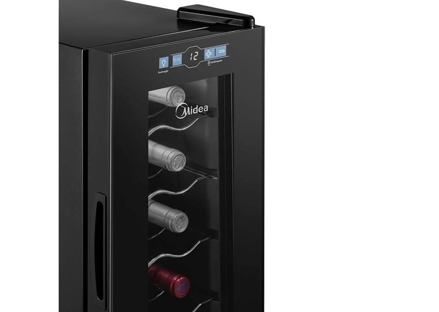 Adega Midea 12 Garrafas Preta com LED MDRW066FGGGL3