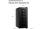 Adega Midea 12 Garrafas Preta com LED MDRW066FGGGL3