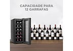 Adega Midea 12 Garrafas Preta com LED MDRW066FGGGL3