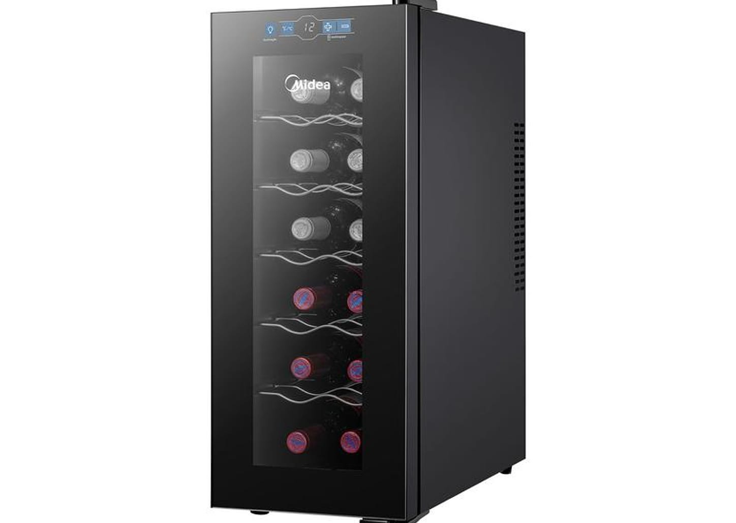 Adega Midea 12 Garrafas Preta com LED MDRW066FGGGL3