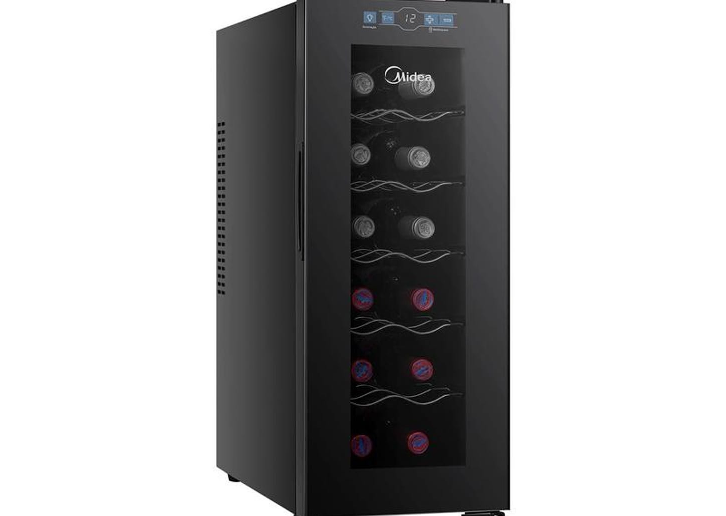 Adega Midea 12 Garrafas Preta com LED MDRW066FGGGL3