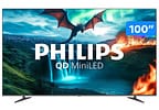 Smart TV 100" Philips 4K UHD QD-Mini LED 100MLED800/FG 120Hz Android Quad Core Google Assistente 2 HDMI