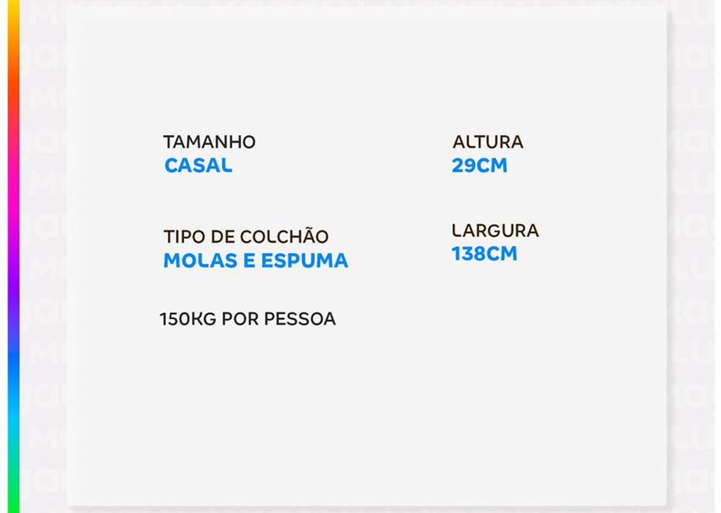 Colchão Casal Umaflex de Molas Ensacadas 29x138x188cm Resistence