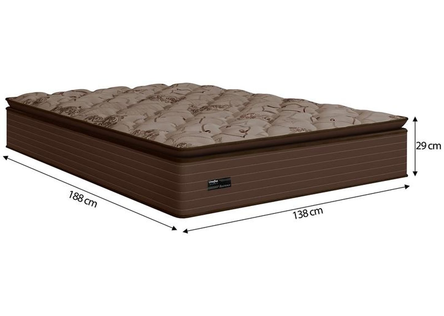 Colchão Casal Umaflex de Molas Ensacadas 29x138x188cm Resistence