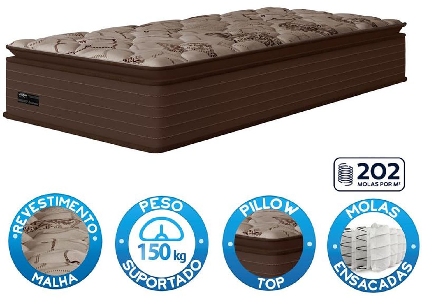 Colchão Casal Umaflex de Molas Ensacadas 29x88x188cm Resistence