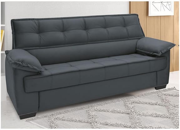 Sofá 3 Lugares Suéde Lisboa Linoforte