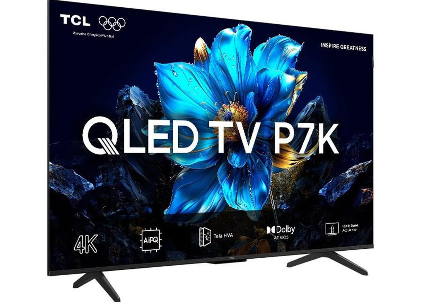 Smart TV 55" TCL 4K UHD QLED 55P7K Google TV AiPQ Google Assistente 3 HDMI 1 USB