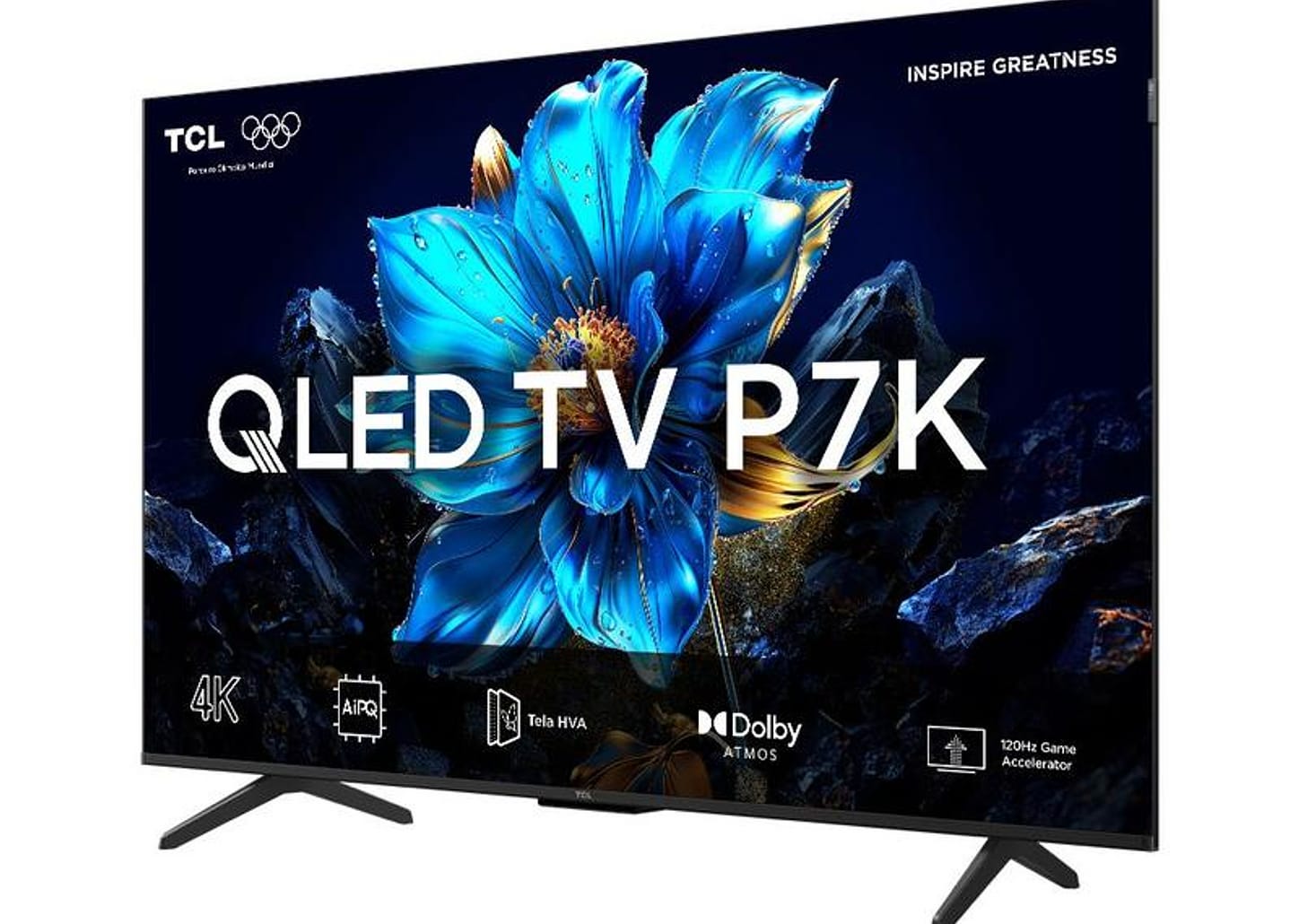 Smart TV 75" TCL 4K UHD QLED 75P7K Google TV AiPQ Google Assistente 3 HDMI 1 USB