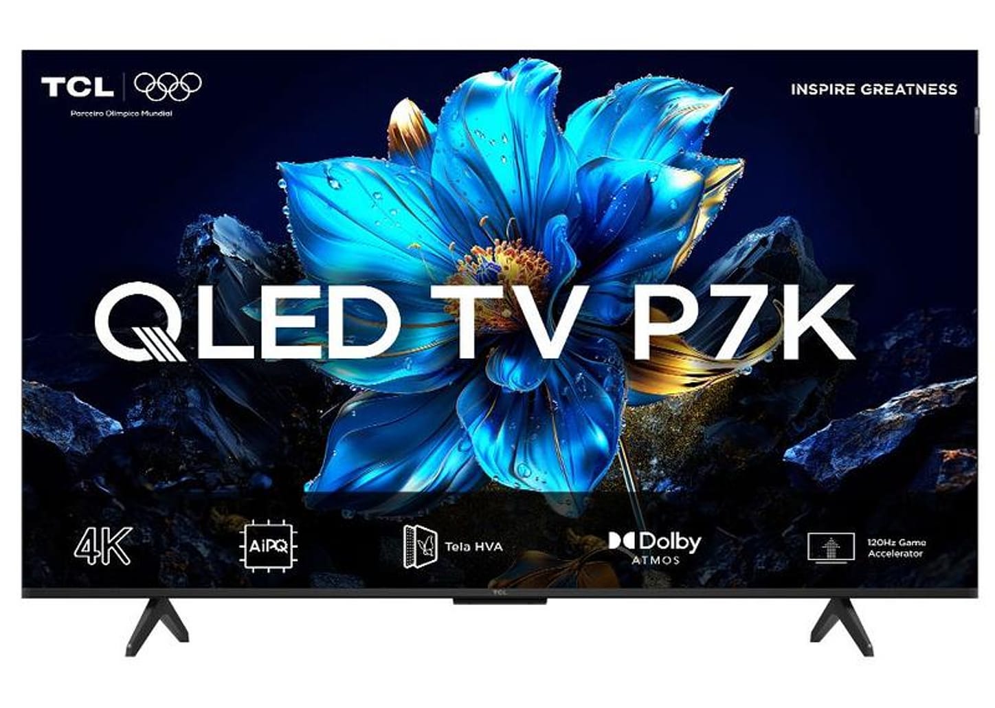 Smart TV 55" TCL 4K UHD QLED 55P7K Google TV AiPQ Google Assistente 3 HDMI 1 USB