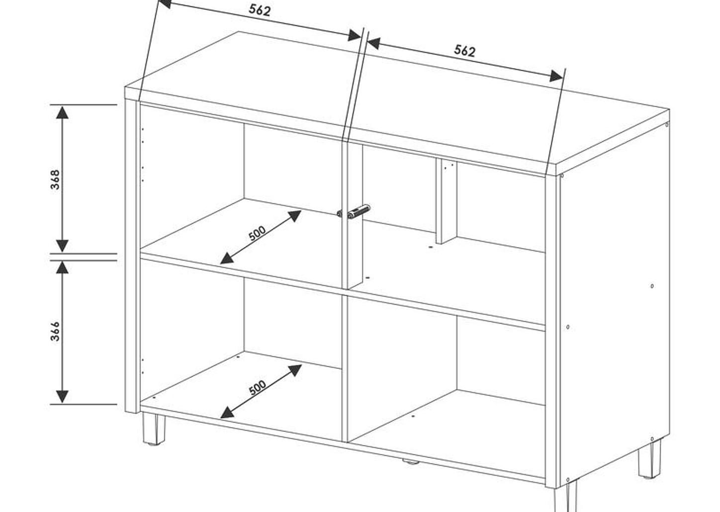 Balcão de Cozinha Nesher 100% MDF 2 Portas Condessa