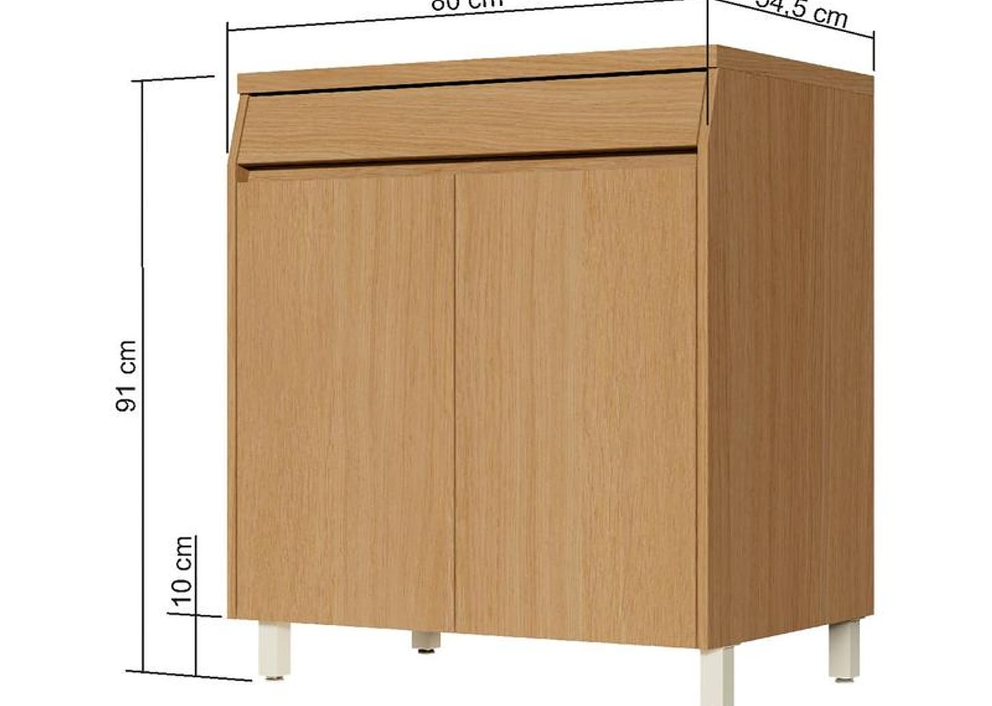 Balcão de Cozinha Nesher 100% MDF 2 Portas 1 Gaveta Simone Mendes