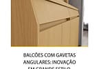 Balcão de Cozinha Nesher 100% MDF 2 Portas 1 Gaveta Simone Mendes