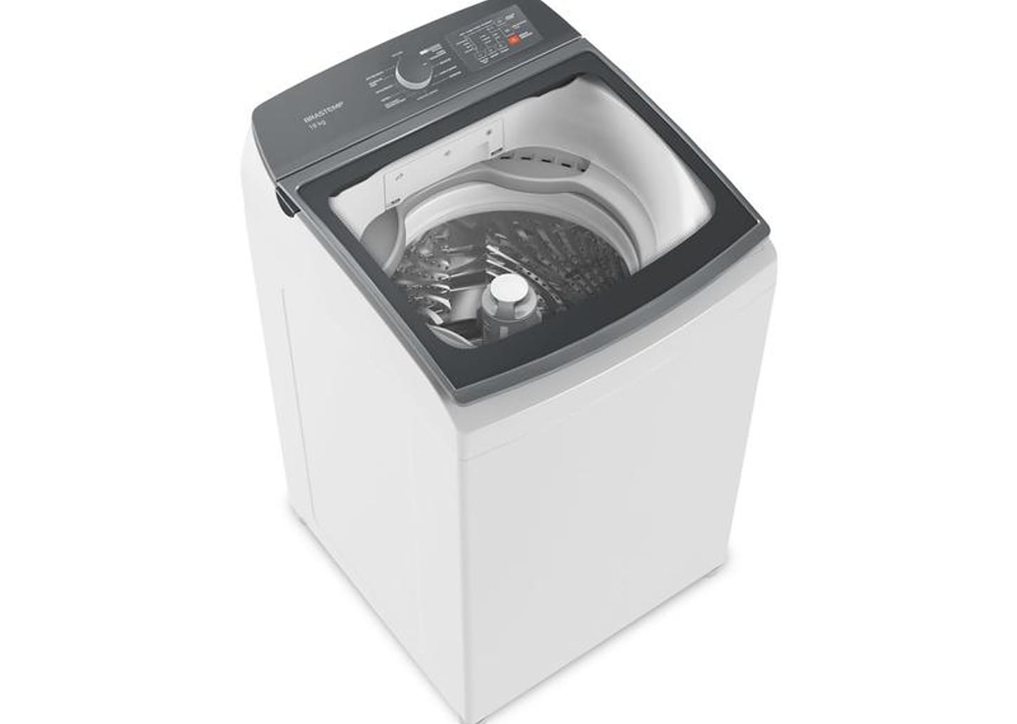 Lavadora de Roupas Brastemp 18kg Cesto Inox 12 Programas de Lavagem Branca BWF18AB