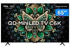 Smart TV 65" TCL 4K UHD MiniLED 565C6K 120Hz Google TV AiPQ Google Assistente 4 HDMI 2 USB