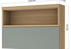 Armário de Cozinha Aéreo MDF Nesher Marquesa 1 Porta 120x82cm