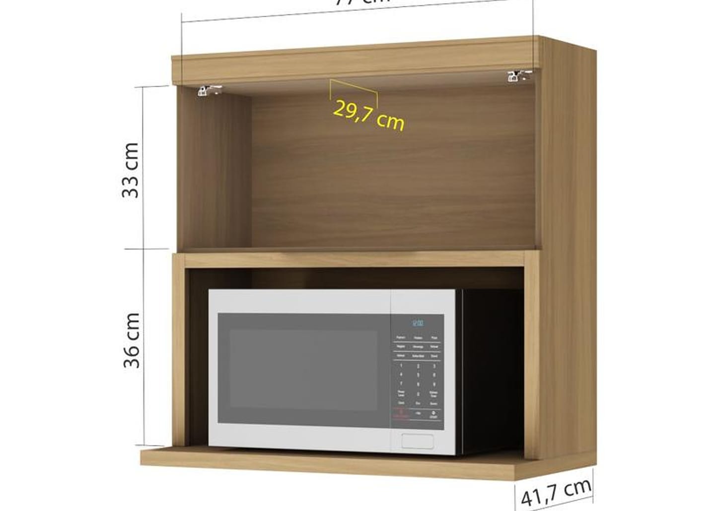 Armário de Cozinha Aéreo MDF Nesher Marquesa 1 Porta 80x82cm