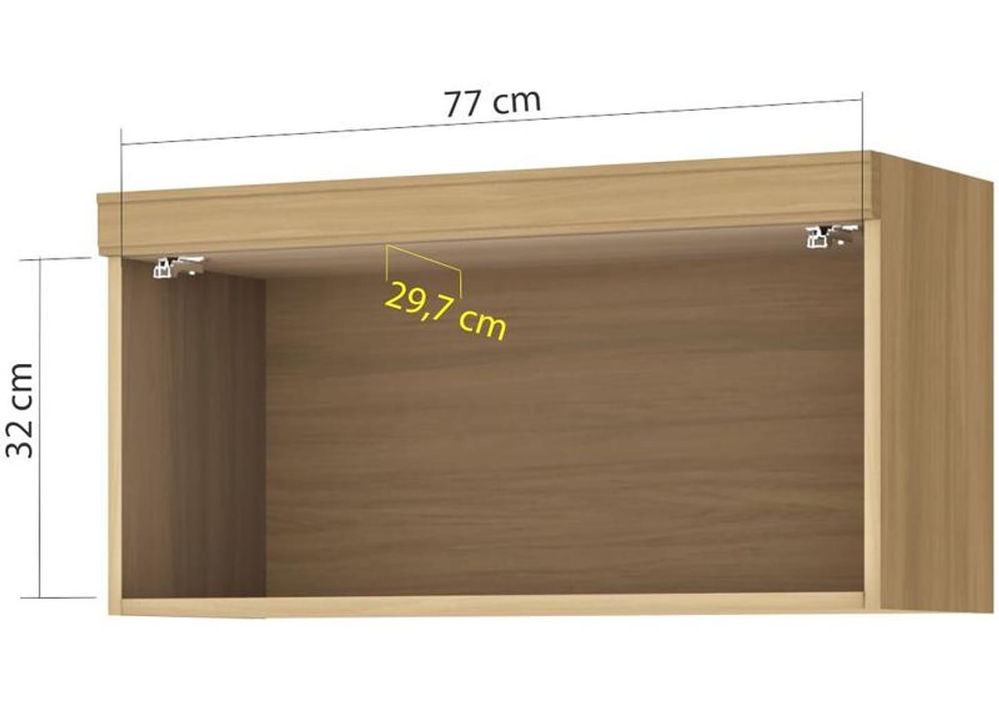 Armário de Cozinha Aéreo MDF Nesher Marquesa 1 Porta 80x39,5cm