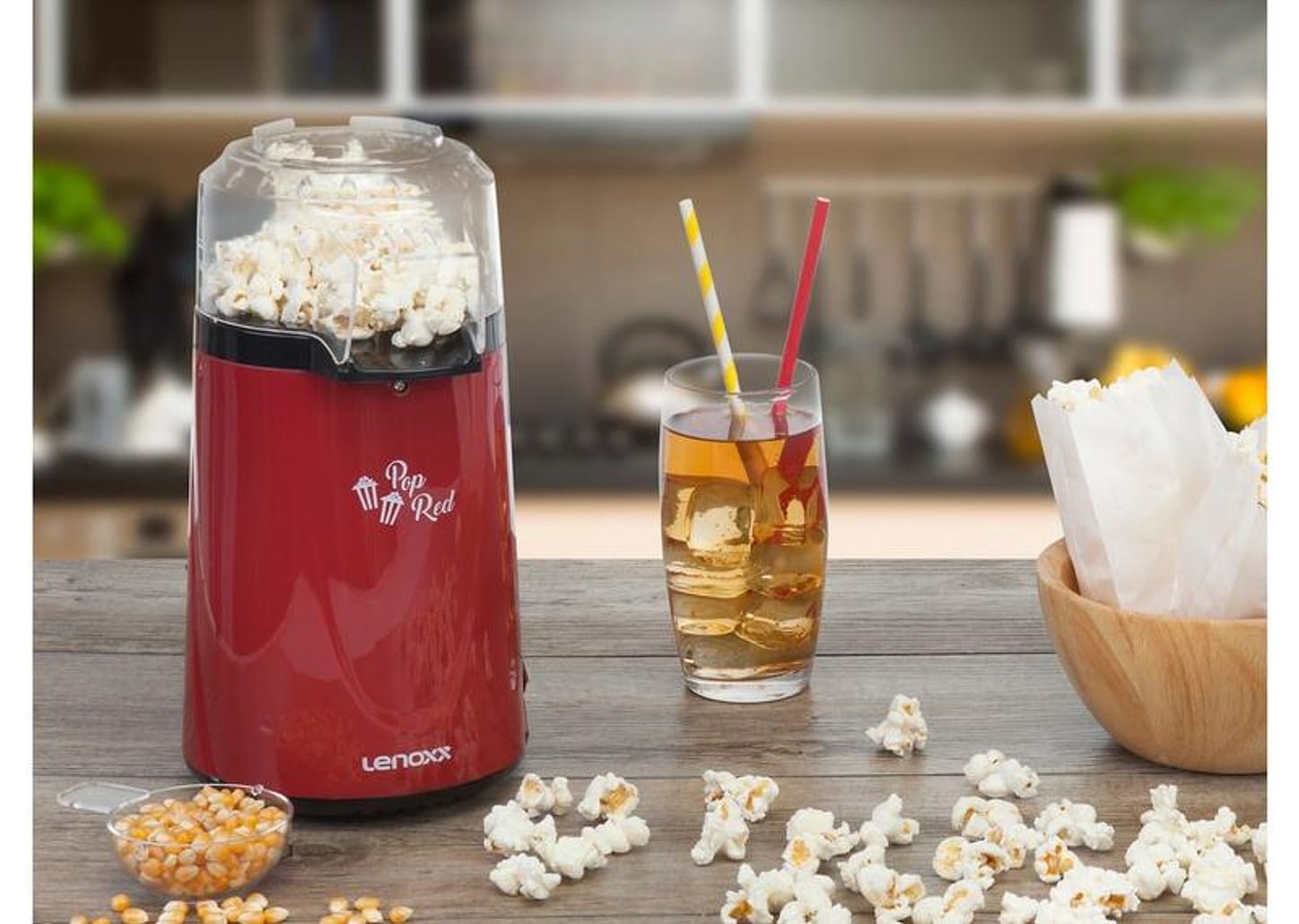 Pipoqueira Elétrica Lenoxx Pop Red - Vermelha 3 Xícaras de Pipoca