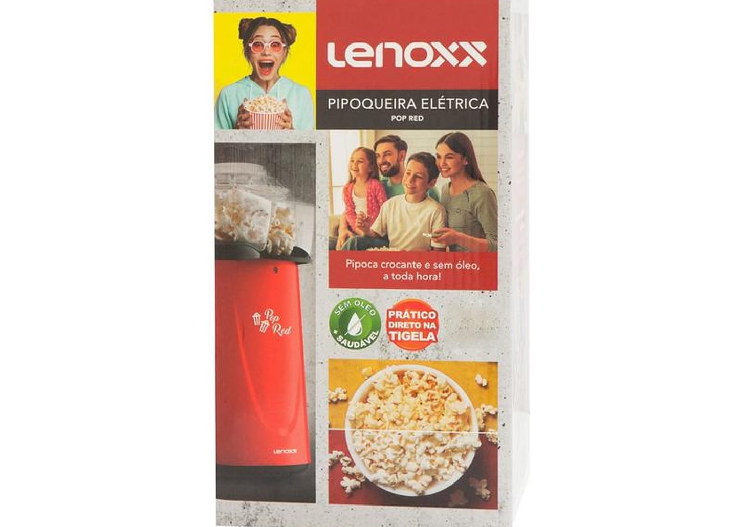 Pipoqueira Elétrica Lenoxx Pop Red - Vermelha 3 Xícaras de Pipoca