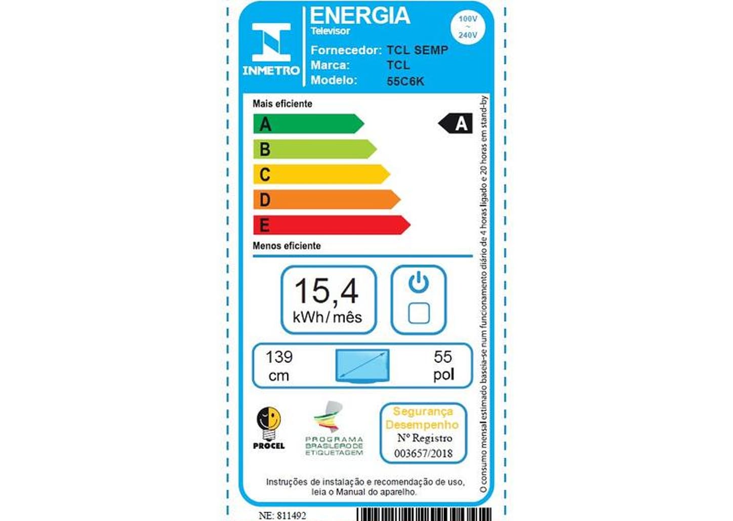 Smart TV 55" TCL 4K UHD MiniLED 55C6K 120Hz Google TV AiPQ Google Assistente 4 HDMI 2 USB